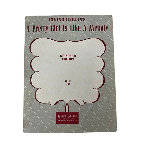A Pretty Girl Is Like A Melody Sheet Music 1919 Irving Berlin Ukulele Banjo - Picture 1 of 5